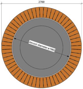 Ombouw jacuzzi bovenaanzicht